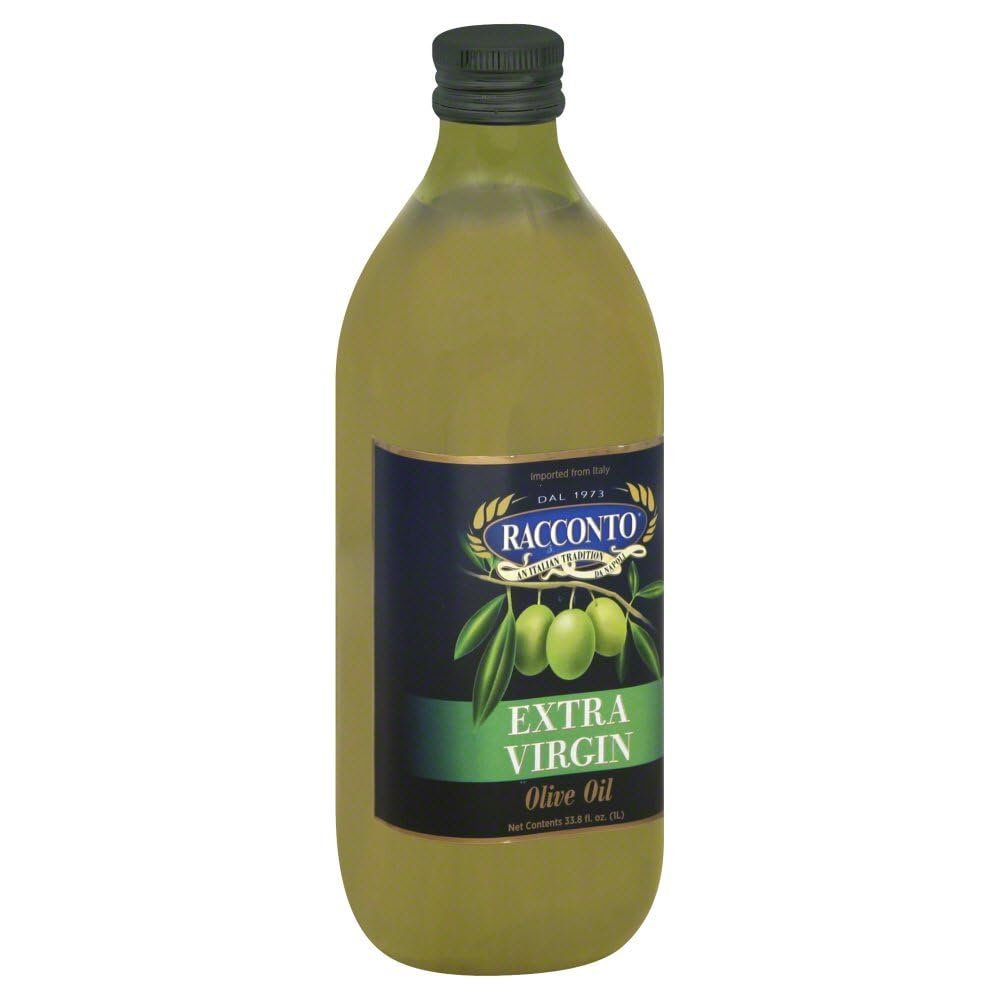 Premium Extra Virgin Olive Oil in Round Glass Bottle - 34 oz (Pack of 12) | Cold Pressed, First Cold Press, Rich Flavor | Perfect for Cooking, Salad Dressing & Gourmet Recipes