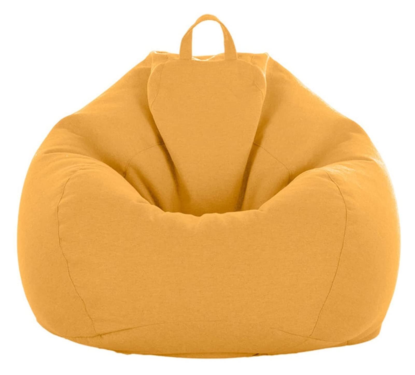 Premium Extra Large Bean Bag Chair Cover for Adults - Soft & Durable 90x110cm (Yellow) - No Filler Needed, Perfect for Lounging, Gaming & Stuffed Animal Storage - Ideal for Living Room, Bedroom & Dorm Decor