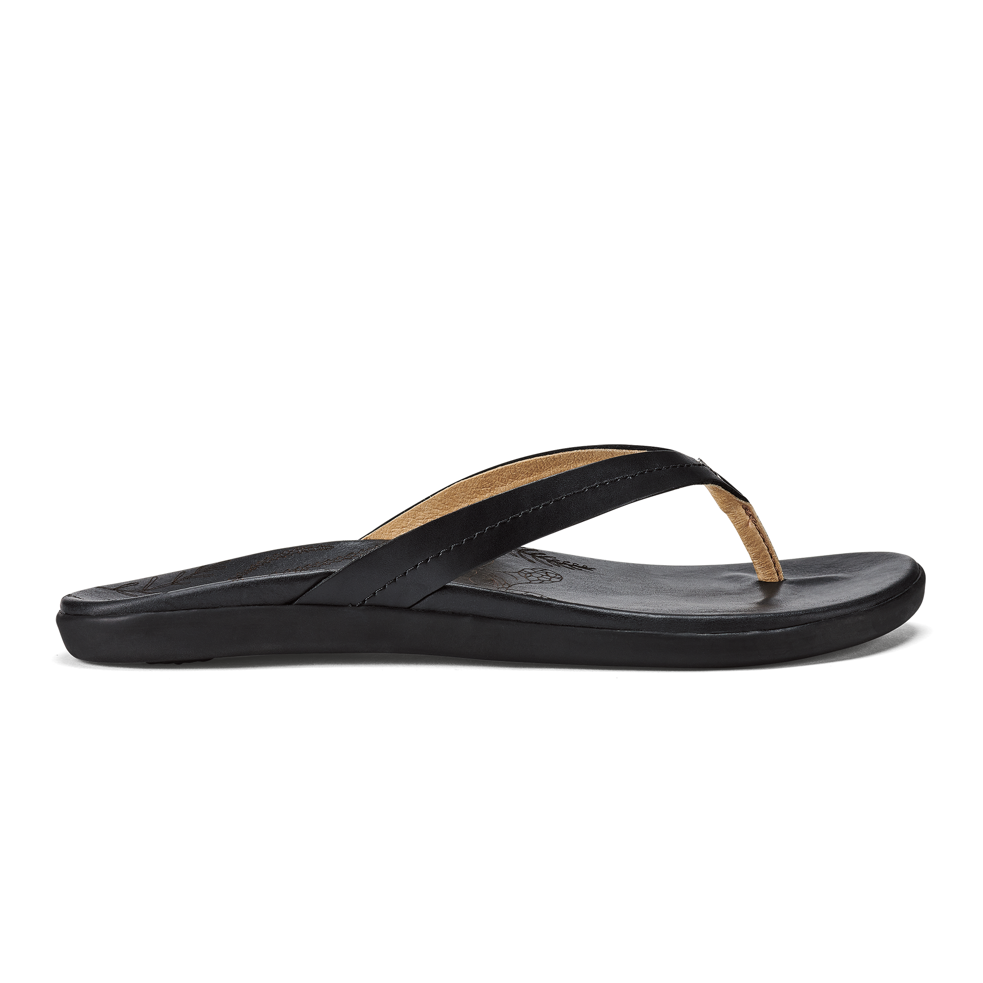 Honu Women's Leather Beach Sandals - Black | Comfortable Flip Flops for Summer, Vacation & Casual Wear