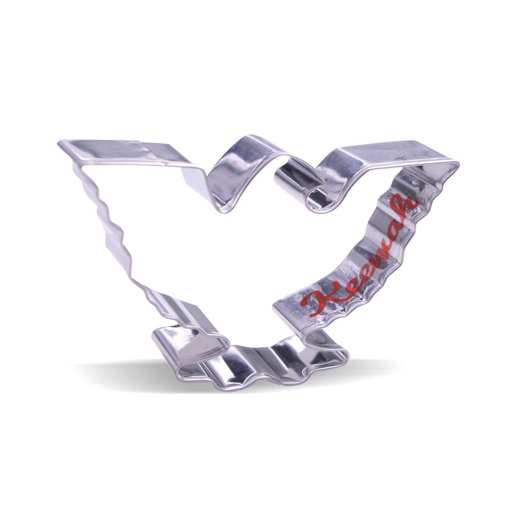 Keewah 4.1 Inch American Eagle Cookie Cutter - Premium Stainless Steel Baking Tool for Patriotic Cookies, 4th of July Desserts & Holiday Baking