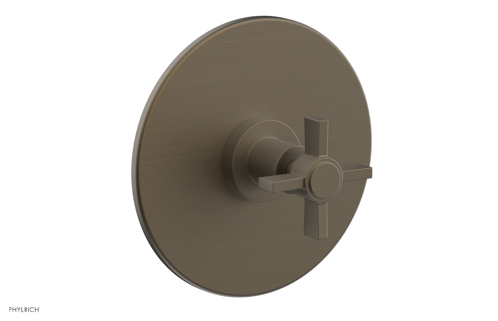 BASIC 1/2 Thermostatic Shower Trim with Blade Cross Handle - DTH137 - Perfect for Modern Bathroom Renovations & Spa-Like Shower Experience