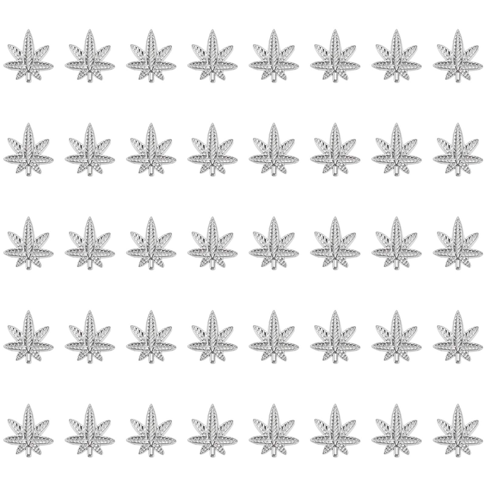 HEALLILY 100Pcs Metal Maple Leaf Nail Charms - Gold Nail Art Rhinestones, Halloween Nail Gems, DIY Nail Accessories for Manicure, Nail Decoration - Perfect for Halloween, Party, Bridal, and Special Occasion Nail Art