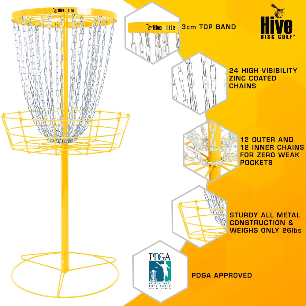 Premium Portable Disc Golf Basket - Professional Practice Target for Outdoor Backyard & Park Games | Perfect for Beginners & Advanced Players