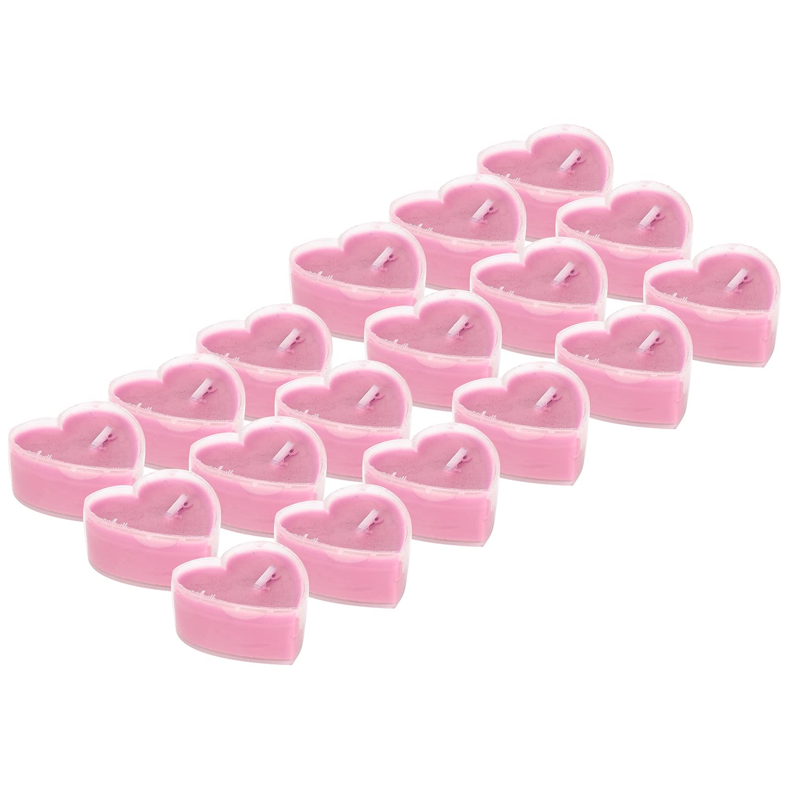 WinmetEuro Romantic Heart-Shaped Mini Dinner Candles - Non-Toxic Wax for Wedding, Anniversary & Date Night Decor (Pink) | Perfect for Table Centerpieces, Romantic Ambiance & Special Occasions