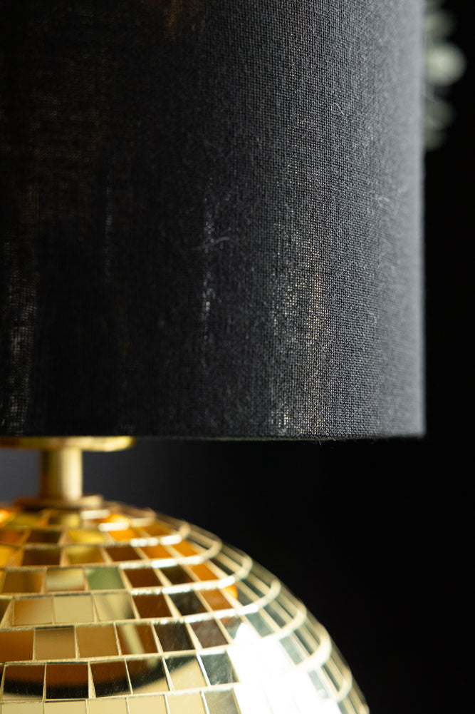 Gold Disco Ball Table Lamp - Retro Party Decor & Bedroom Night Light for Home, Events & Dance Parties