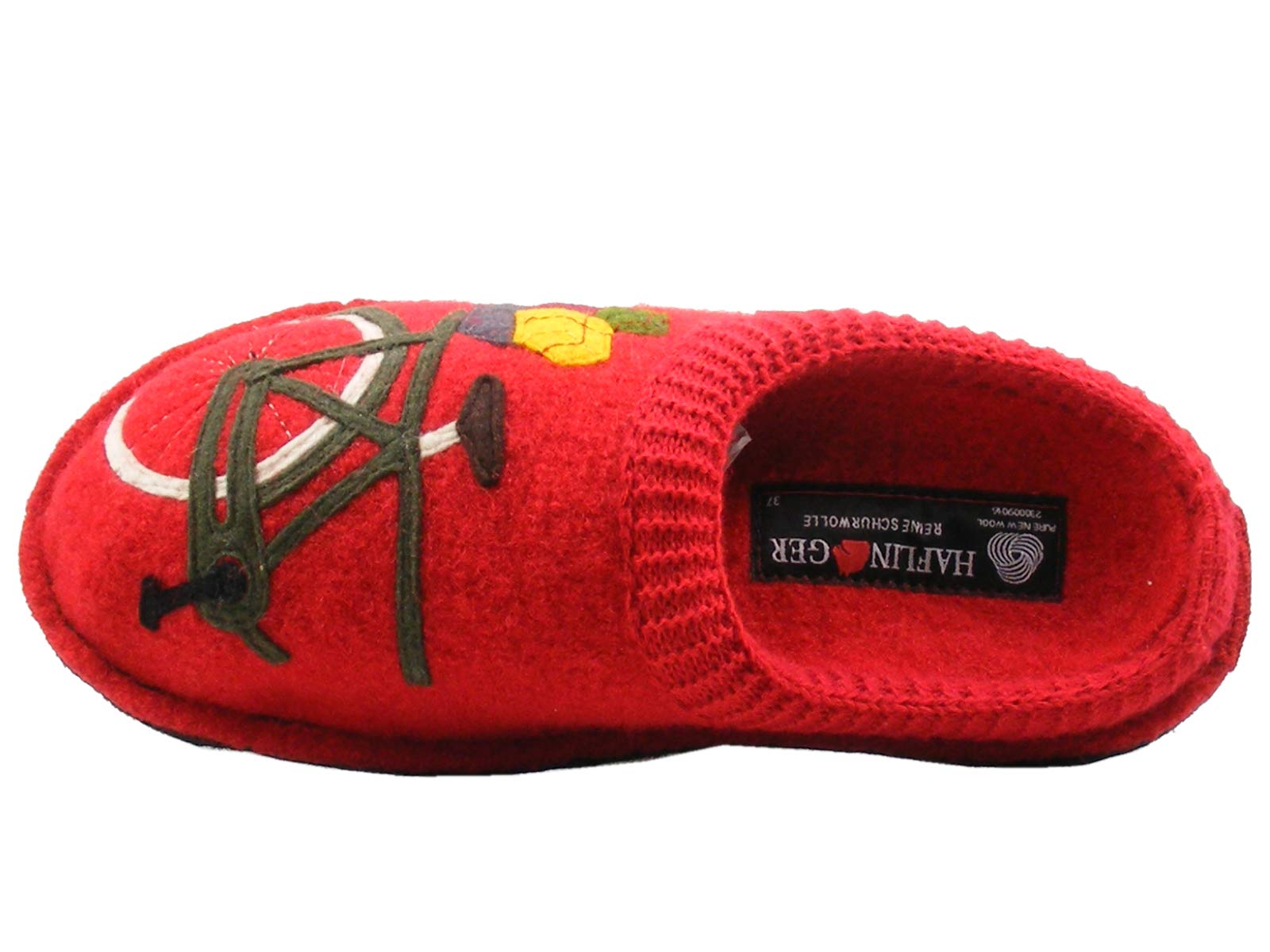 HAFLINGER Women's Cozy Open Back Slippers - Soft Wool House Shoes for Indoor Comfort & Relaxation at Home