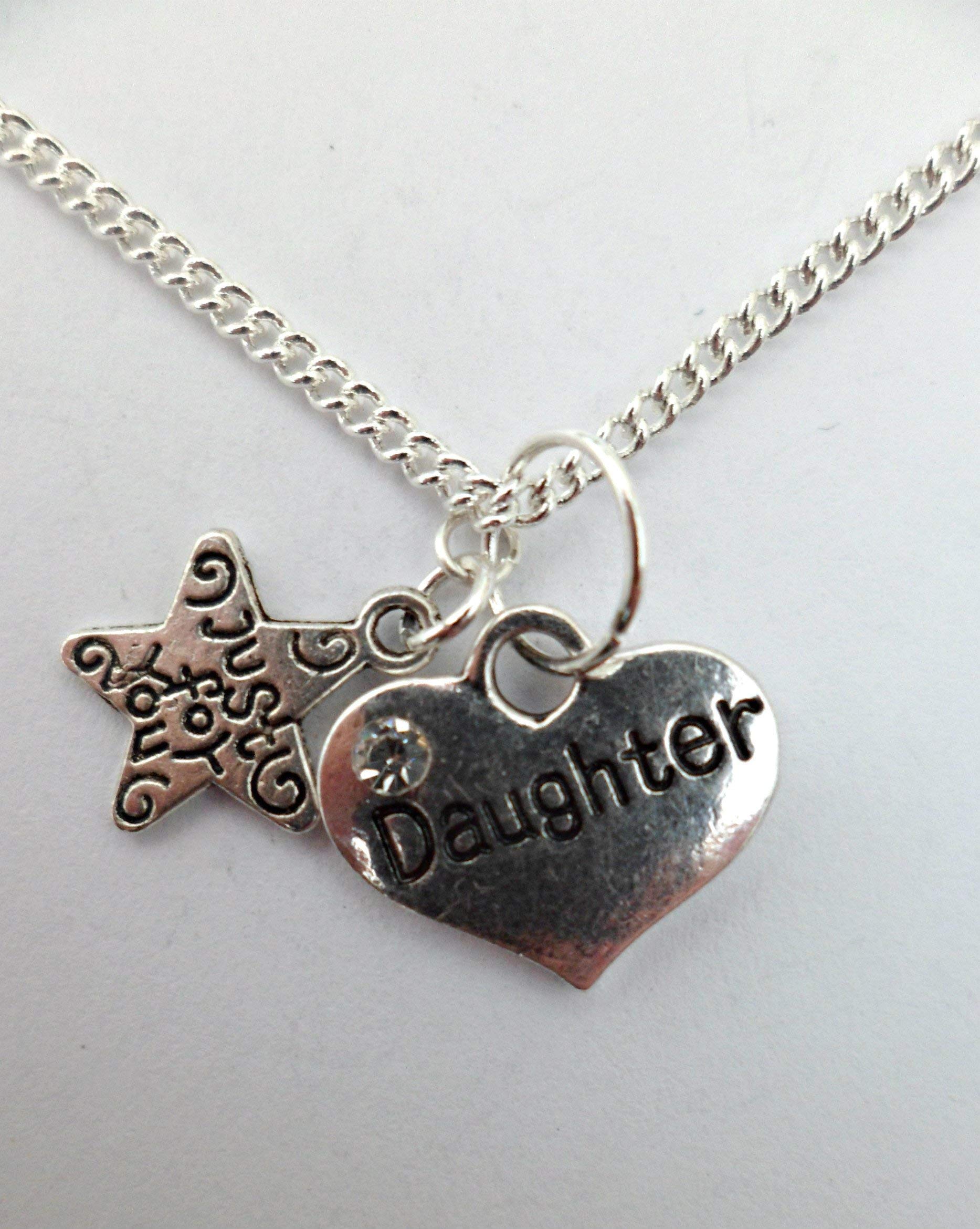 Sterling Silver Plated Necklace with Heart Gem Pendant - Perfect Gift for Daughter, Mother, Wife | Valentine's Day, Birthday, Anniversary Jewelry
