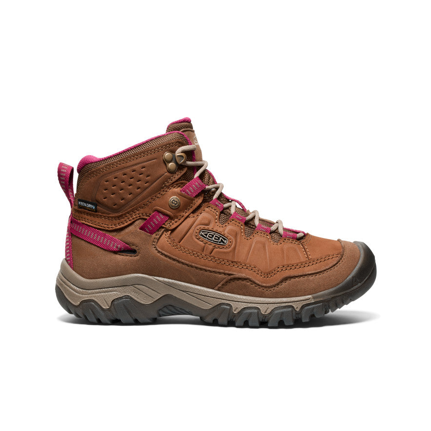 Women's KEEN Targhee IV Waterproof Hiking Boots - Bison/Beaujolais | Lightweight & Durable for Outdoor Adventures, Trail Walking & Backpacking