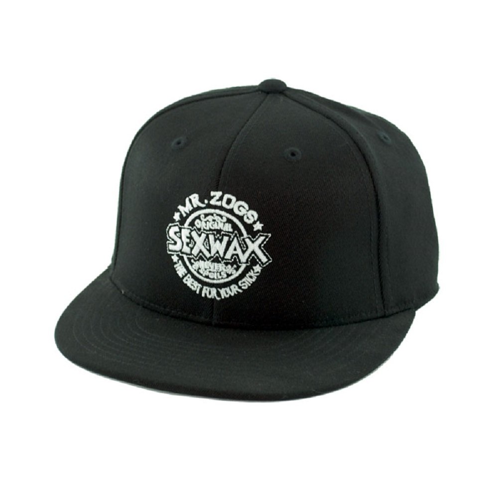 Sex Wax Men's Black Classic Flex Fit Hat - Adjustable Baseball Cap for Surfing, Fishing & Outdoor Activities