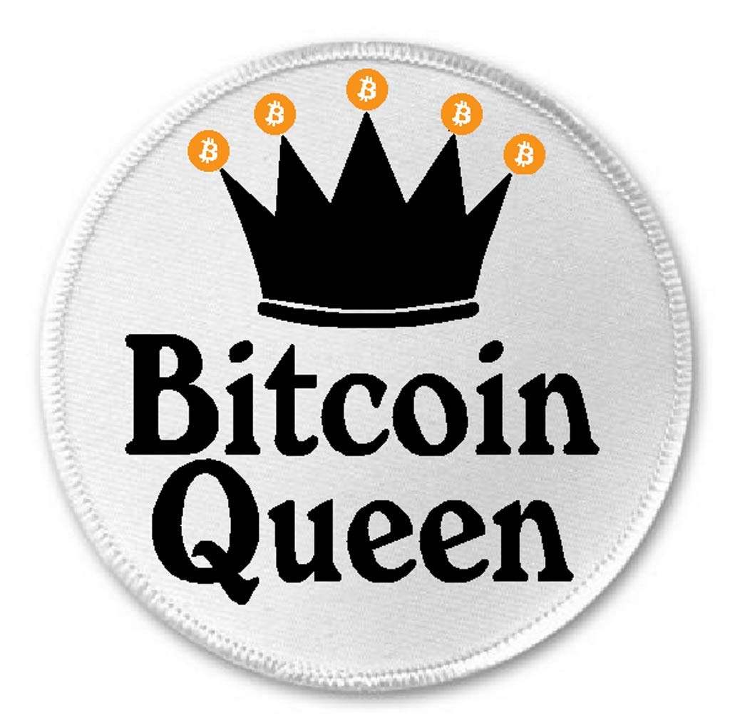 Bitcoin Queen - 3 Inch Sew On or Iron On Patch with Royal Crown Design for Cryptocurrency Enthusiasts | Perfect for Jackets, Backpacks, and DIY Crafts