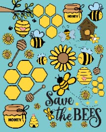 Teal Save the Bees