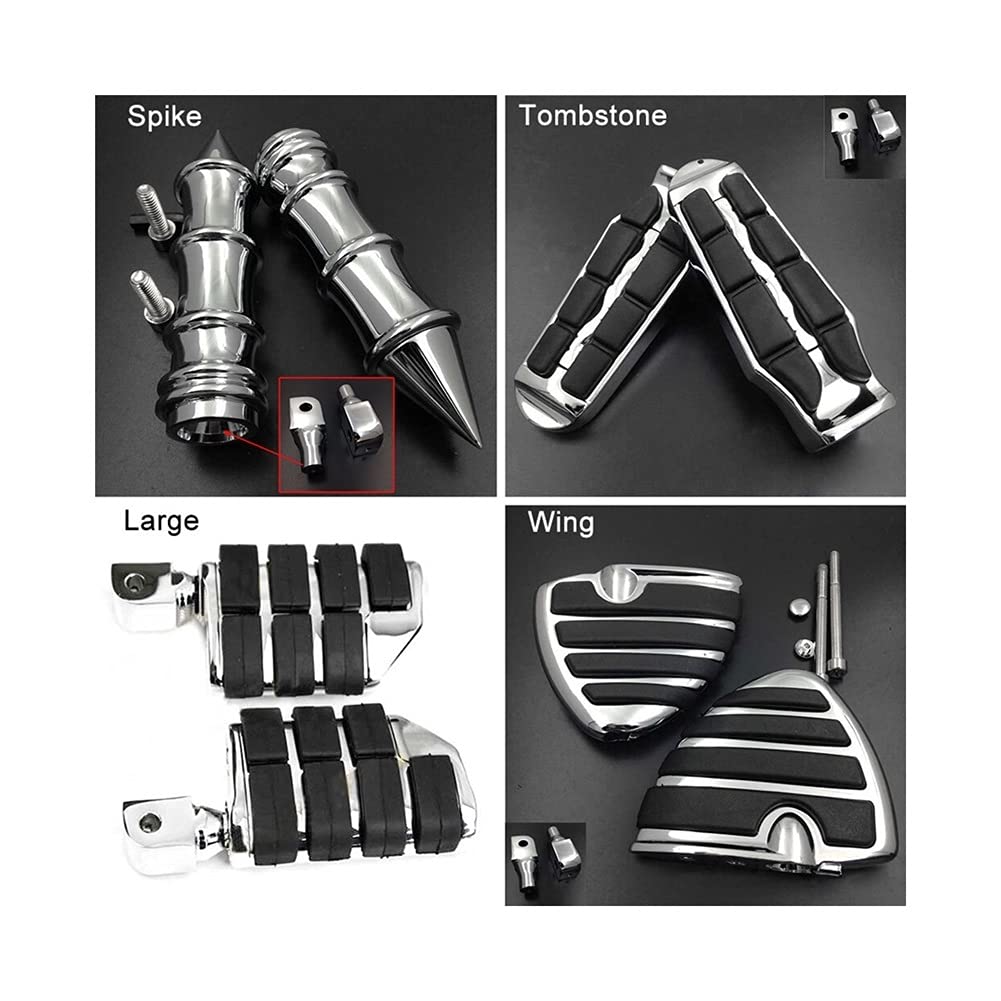 High-Quality Motorcycle Rear Foot Pegs for 1997-2004 Honda Valkyrie GL1500 F6C GL1500C - Billet Aluminum Passenger Footrest with Rubber Grip - Perfect for Long Rides & Passenger Comfort