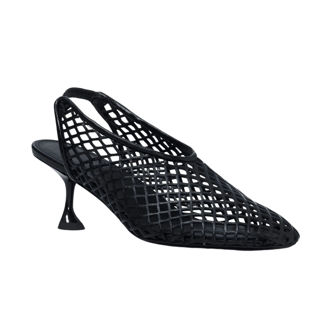 Breathable Perforated Slingback Pumps - Women's Comfortable Summer Dress Shoes for Work & Weddings