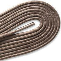 Fashion Thin Round Dress Shoelaces - 1/8 Inch Width, Custom Length with Metal Tips - Sand Color (1 Pair Pack) - Perfect for Sneakers, Loafers & Dress Shoes
