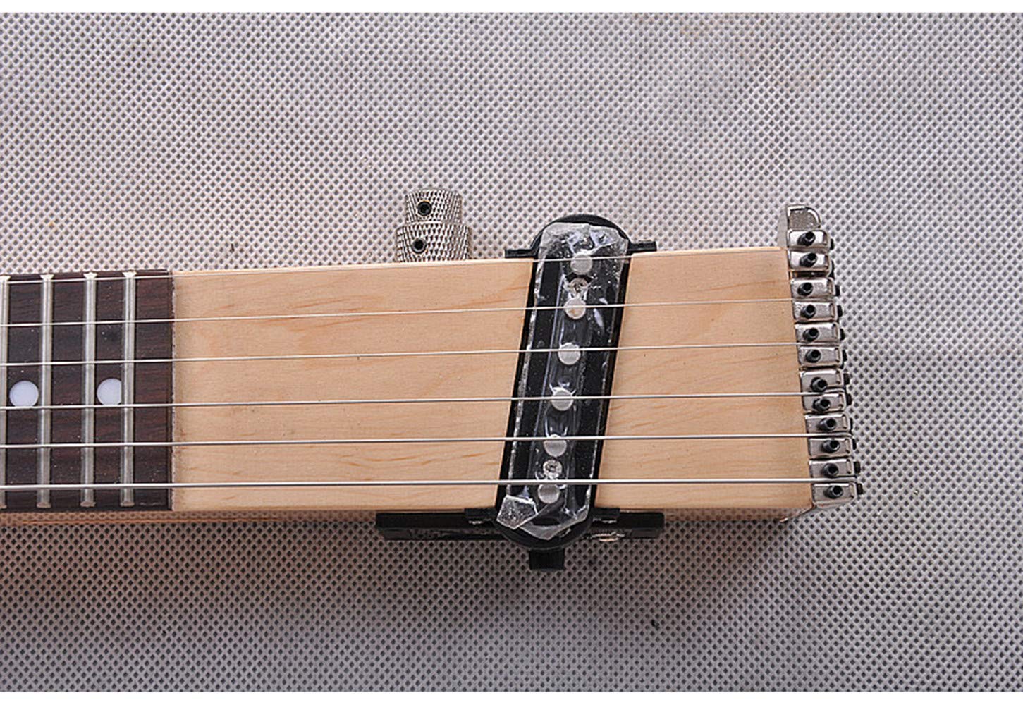 Portable Pocket Guitar Practice Neck - Beginner Guitar Trainer with Finger Exercise & Chord Training - Includes All Accessories & Case (Red) - Perfect for Travel, Home Practice & On-the-Go Musicians