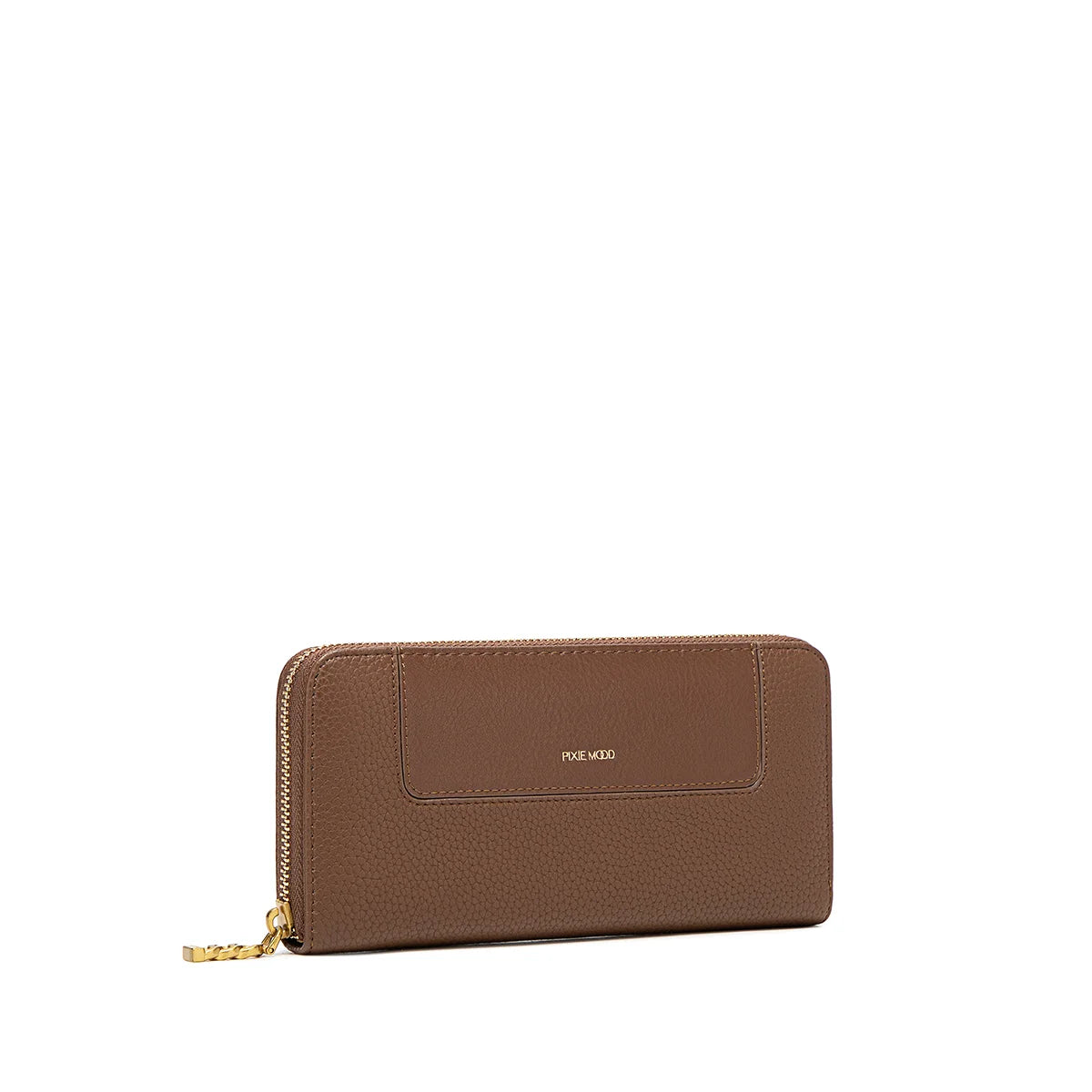 Mae Zip Wallet Bag in Espresso Pebbled Leather - Stylish Crossbody Purse for Women, Perfect for Travel, Shopping & Everyday Use