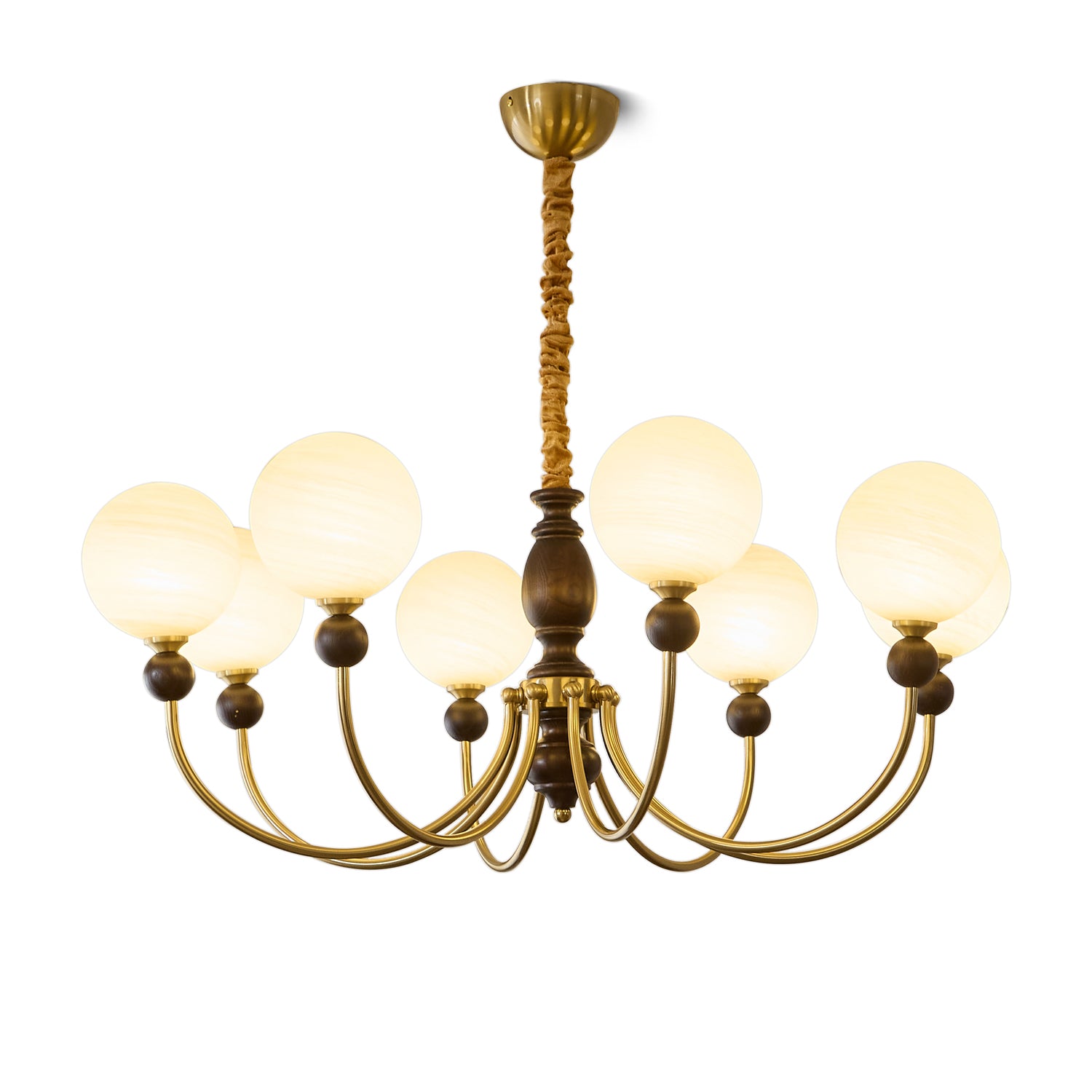 Walnut color & Gold & White