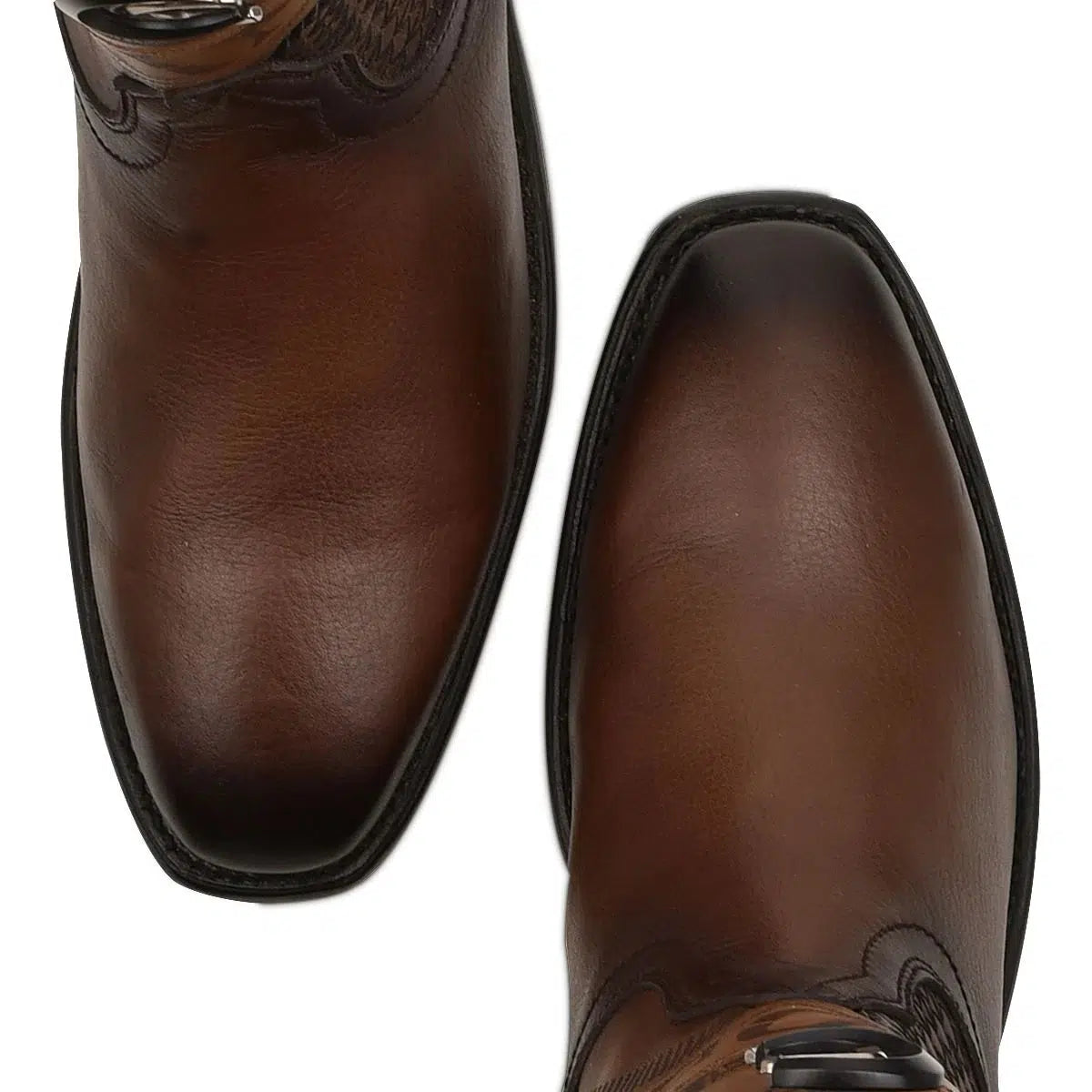 Men's Cuadra Brown Casual Fashion Cowboy Leather Boots - Comfortable & Stylish for Western Wear, Rodeo, and Everyday Outfits