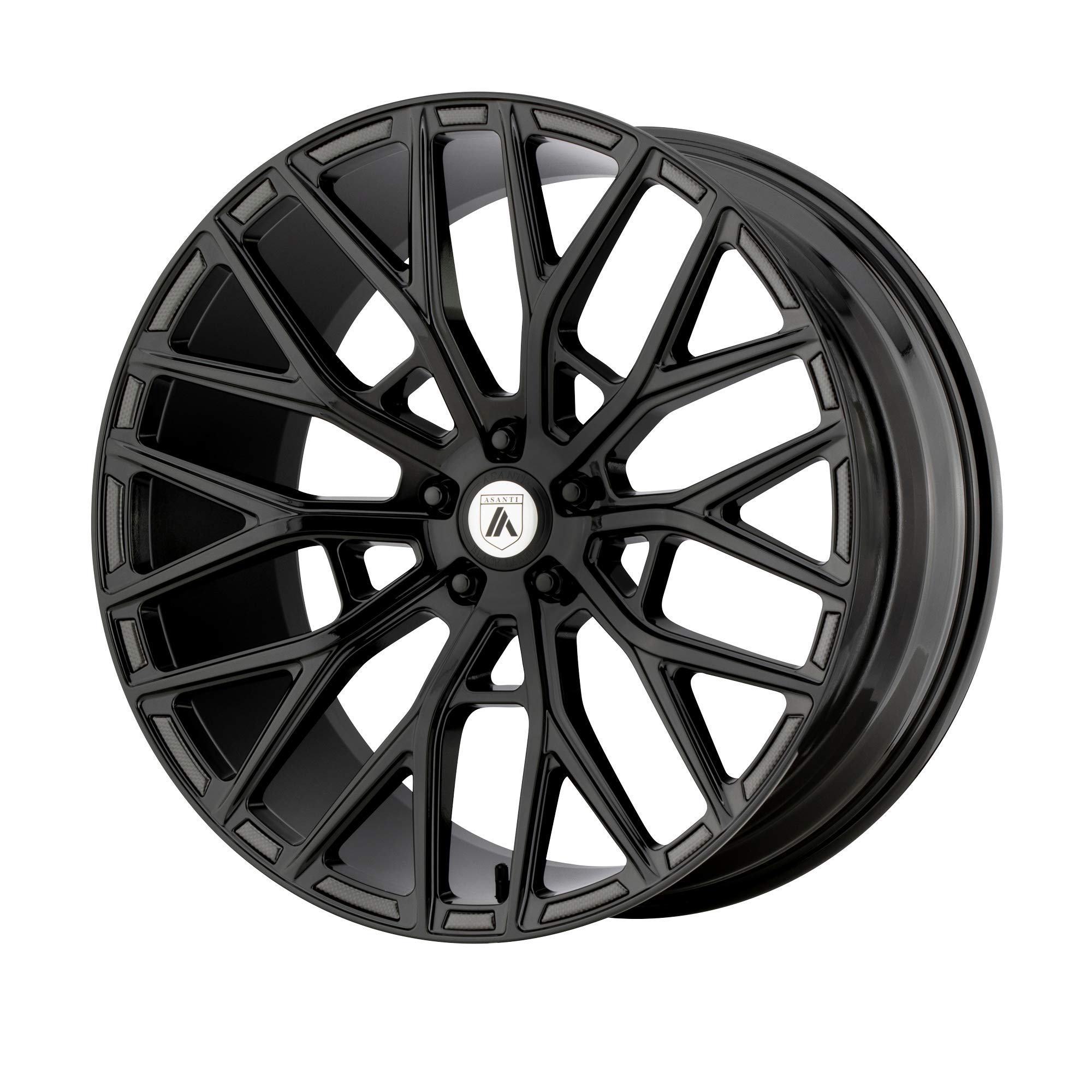 Asanti Black Leo Gloss Black 20x8.5 5x112 38mm Rims - Premium Gloss Black Wheels for Luxury Cars & SUVs - Perfect for Street Performance & Custom Car Upgrades