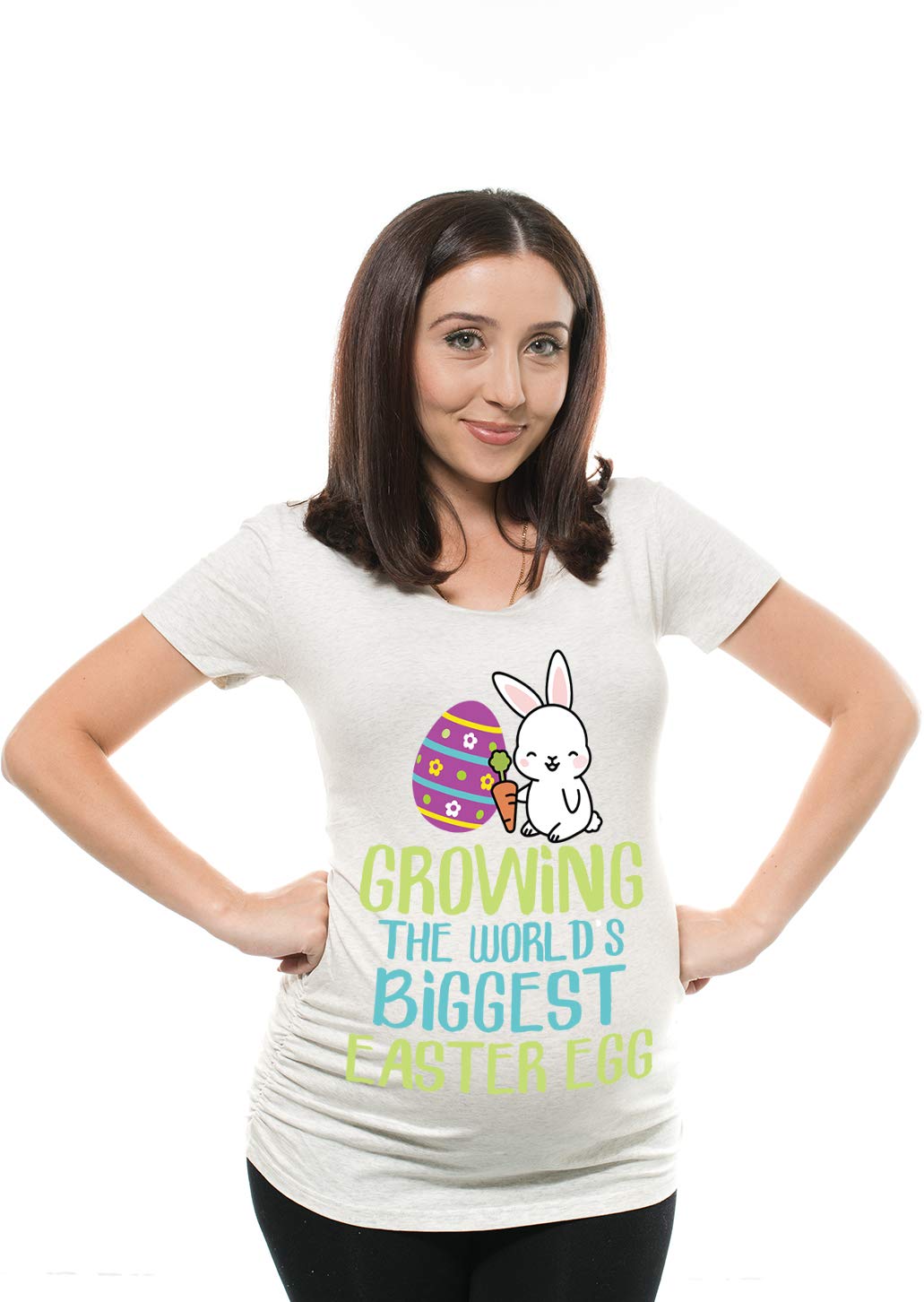 Easter Maternity T-Shirt for Pregnancy - Comfortable True Pregnancy Top Shirt for Expecting Moms - Perfect for Easter Celebrations, Baby Showers & Maternity Photos
