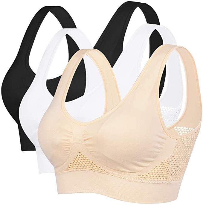 2/3 Pcs Breathable Cool Lift Up Air Bra - Wireless Sports Bra for Yoga, Running & Gym - Comfortable & Supportive for Active Women