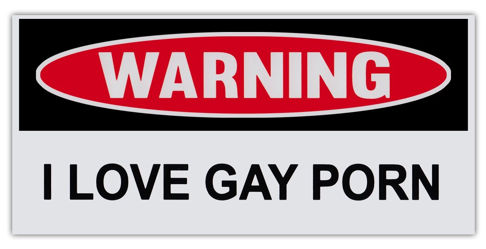Funny Gay Porn Bumper Sticker - 6x3 Inch for Cars & Jokes