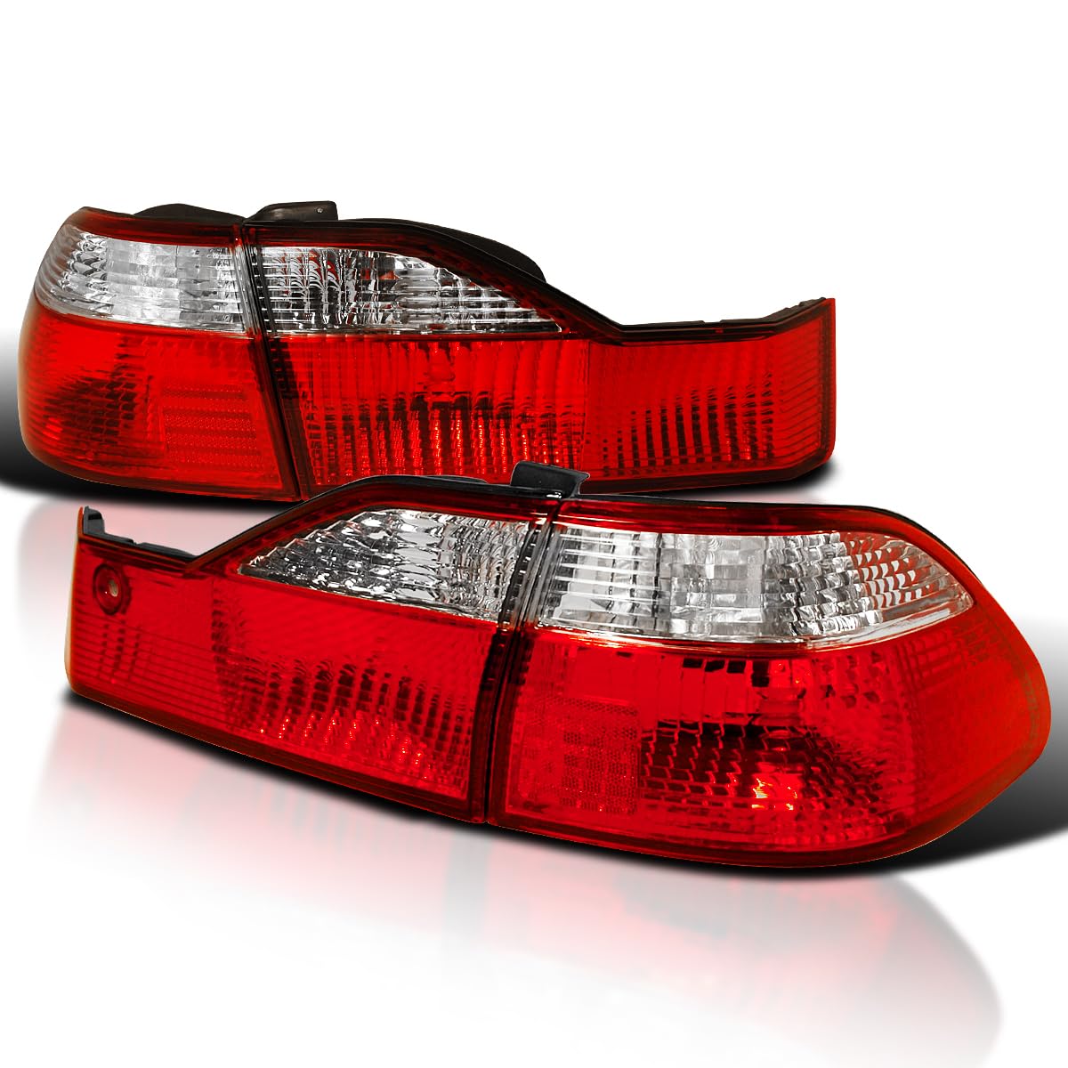 Spec-D Tuning Red LED Tail Lights for 1998-2000 Honda Accord 4-Door Sedan - Left & Right Pair Assembly - Enhance Style & Visibility for Night Driving & Car Shows