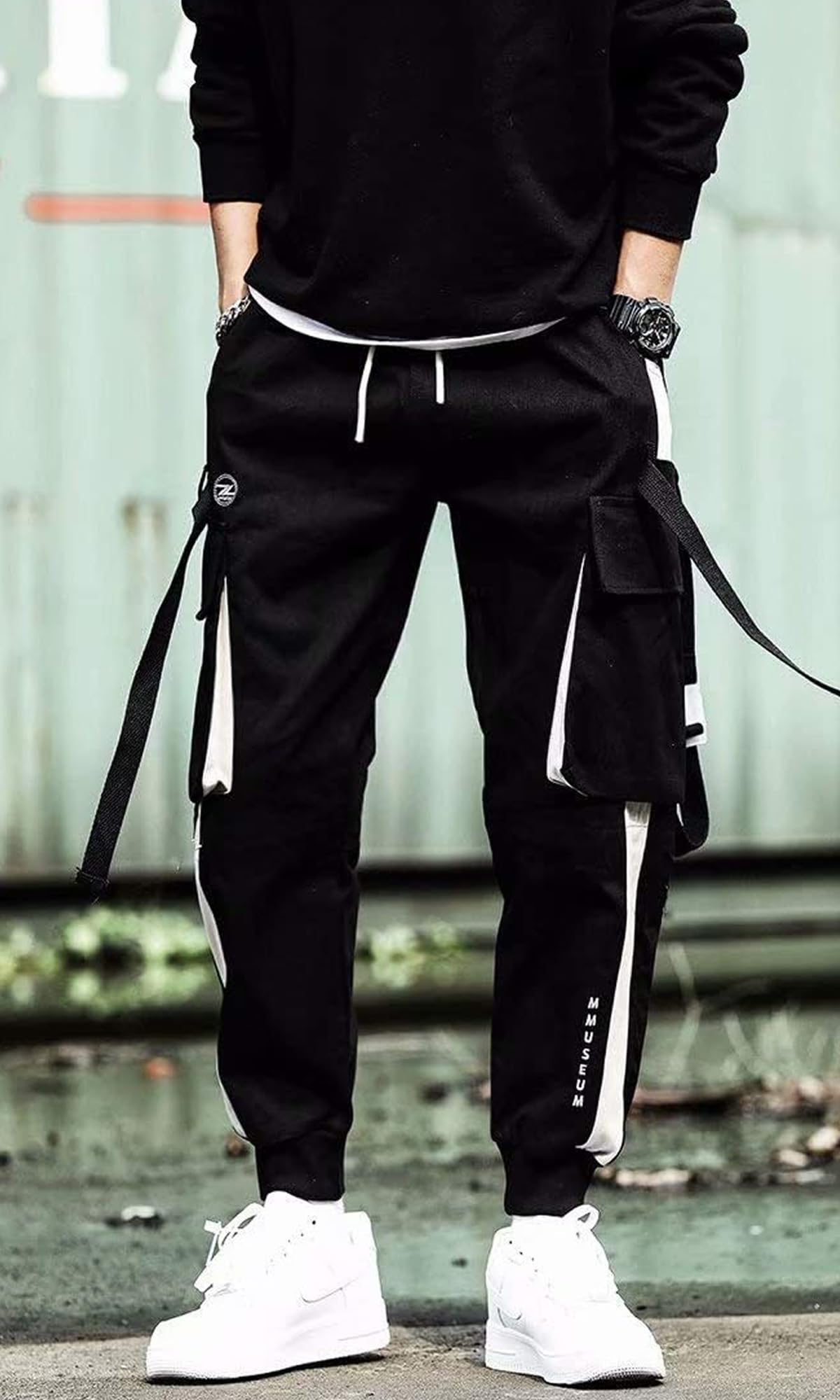 **Men's & Women's Streetwear Hip Hop Cargo Joggers - Casual Active Sweatpants for Sports, Gym & Urban Fashion | Unisex Couple Matching Outfits**