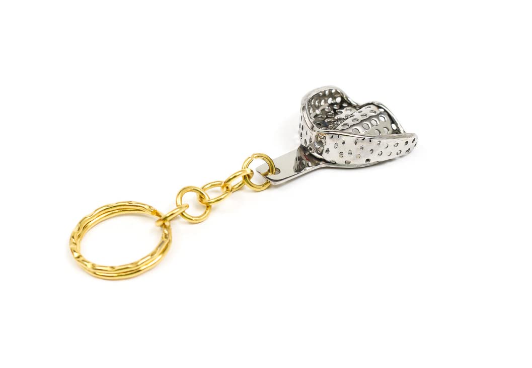 Dental Keychain Set of 5 - Professional Dentist, Hygienist & Dental Student Gifts - Perforated Impression Tray Design Keychains - Perfect for Office, Clinic & Graduation Gifts