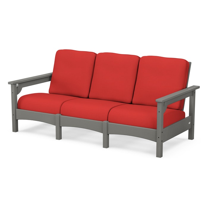 POLYWOOD Club Sofa - Durable Outdoor Furniture for Patio, Poolside & Backyard Relaxation