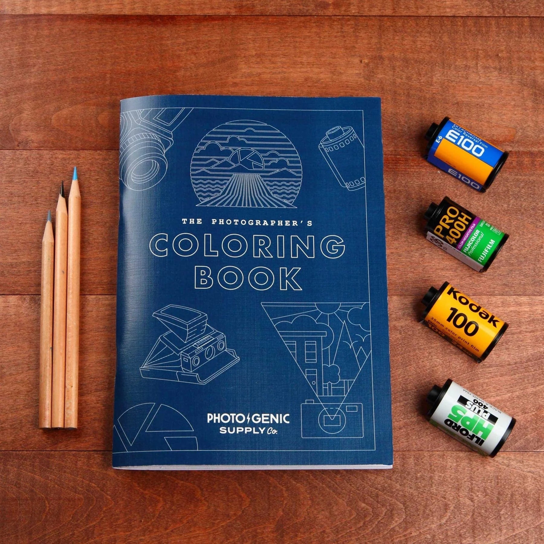 Photogenic Supply Co. Professional Photographer's Coloring Book - Creative Stress Relief & Inspiration for Artists, Adults & Kids | Perfect Gift for Photography Lovers