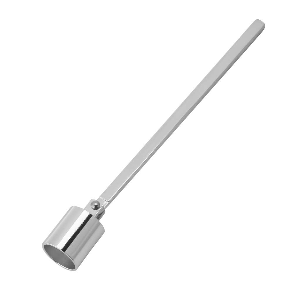 Premium Candle Wick Trimmer & Straight Tube Candle Cover - Silver Home Decor for Living Room, Bedroom, Office | Elegant Candle Accessories for Relaxation, Meditation & Romantic Ambiance