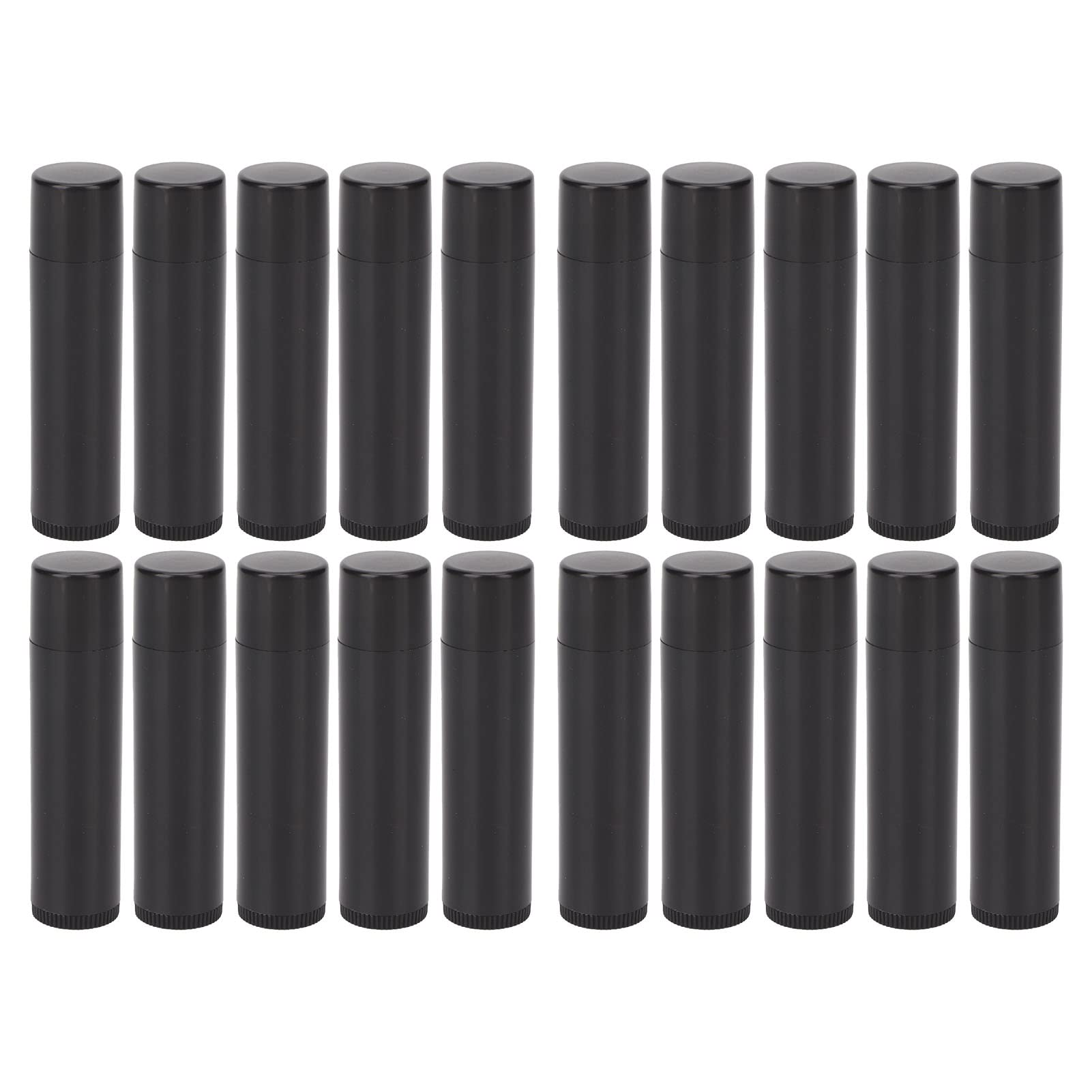20Pcs Plastic Lip Balm Tubes - 4.2G Small Portable DIY Lipstick Containers for Homemade Chapsticks & Lip Balms (Black) - Perfect for DIY Cosmetics, Travel Essentials & Gift Making