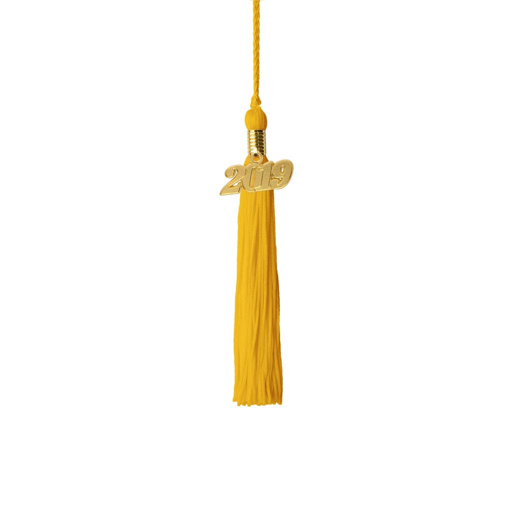 2019 Kindergarten Graduation Tassel with Gold Charm - Brown - Perfect for Preschool Graduation Ceremonies & Photo Props