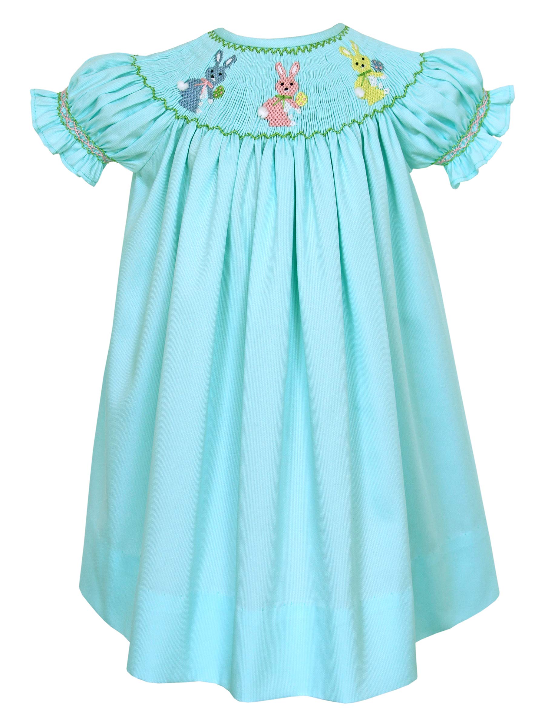 Easter Outfits for Boys - Hand-Smocked Bunny Longall Romper | Spring Photoshoot & Church Sunday Best