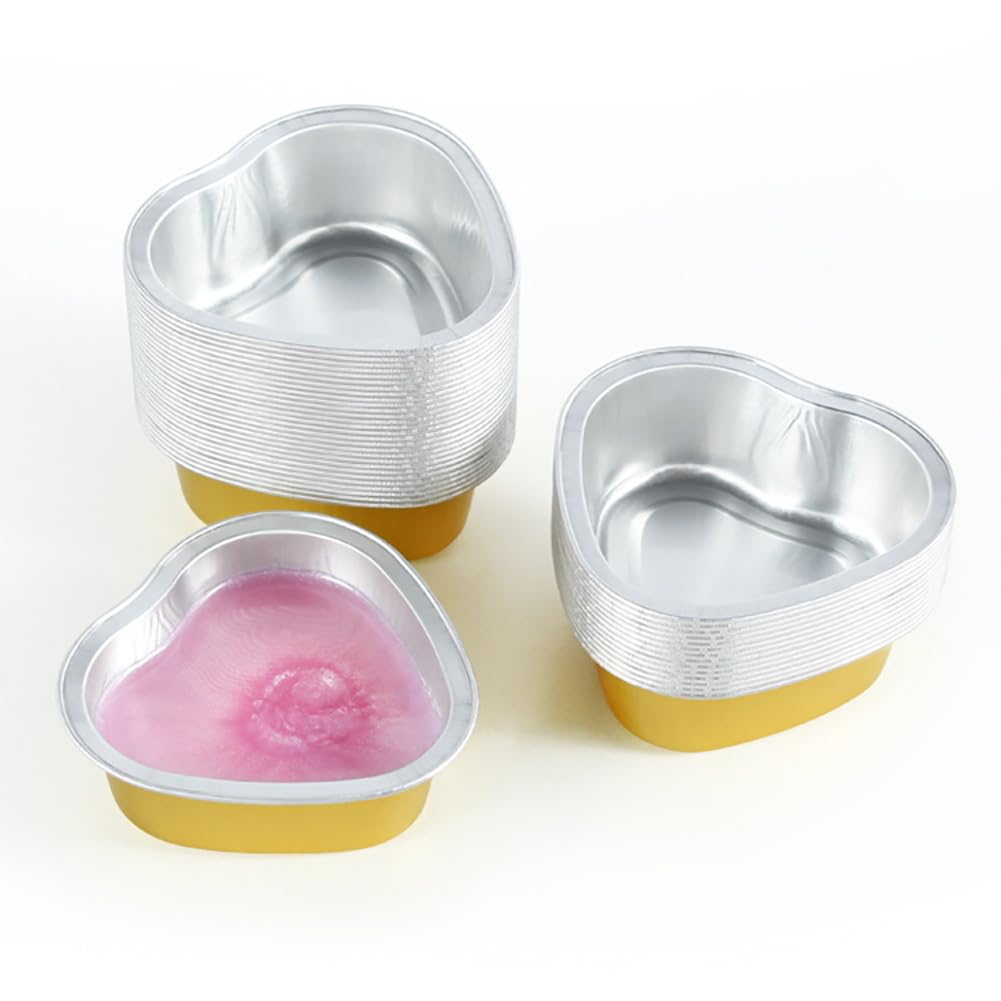 6 Pack Disposable Aluminum Foil Wax Melting Bowls - Mini Candle Wax Warmer Cups for Hair Removal, DIY Candles & Aromatherapy - Perfect for Home Spa, Beauty Salon and Waxing Treatments
