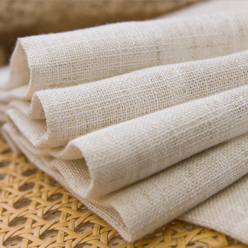 Estelle Linen Brown Japandi Style Light Filtering Custom Curtains - Elegant Window Treatment for Living Room & Bedroom