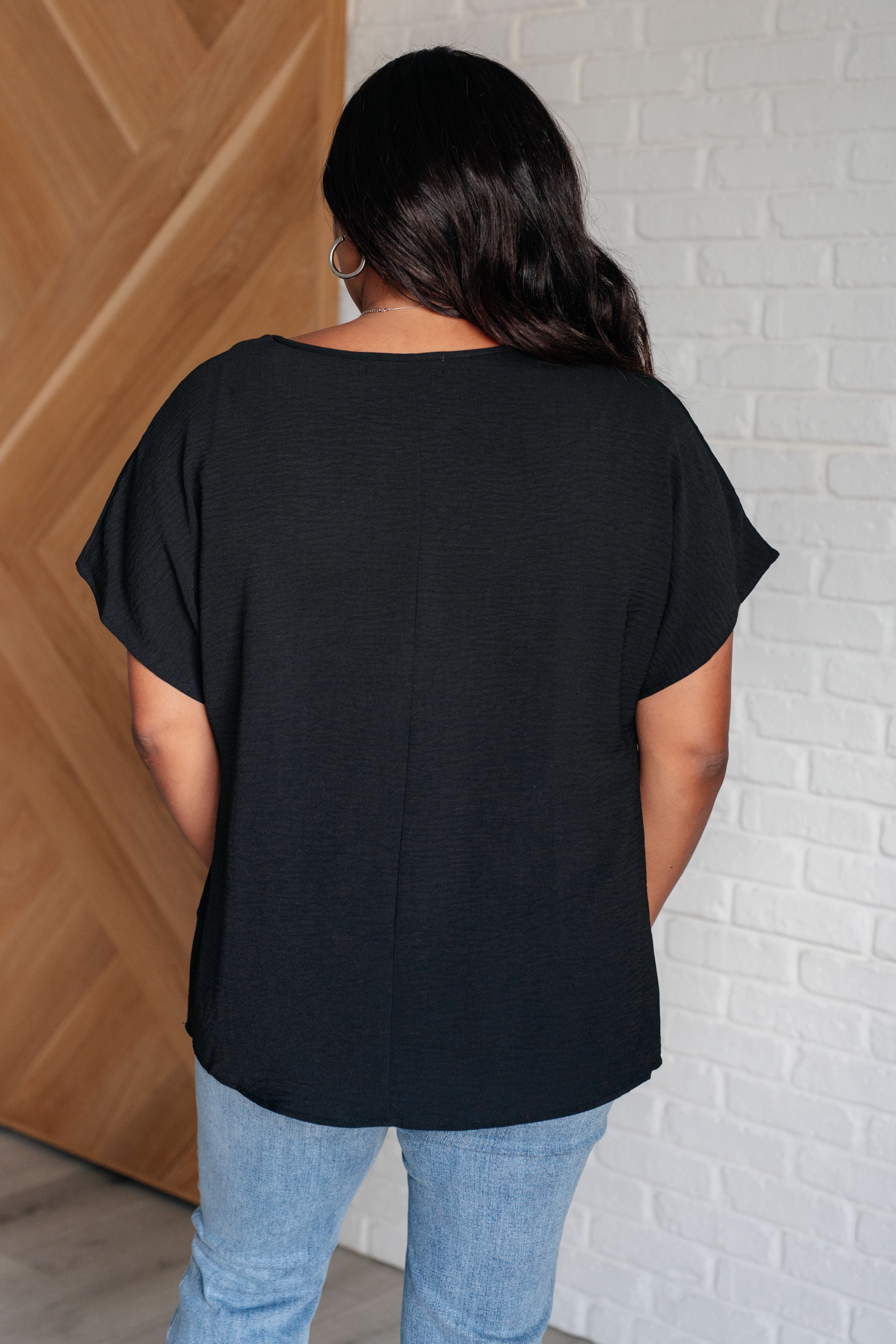 Black V Neck Top for Women - Comfortable & Stylish FAQ T-Shirt - Perfect for Casual Wear, Work & Everyday Outfits