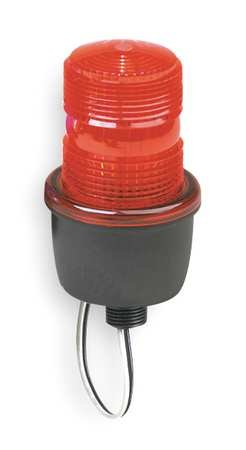 Federal Signal LED Light - 24VDC Red Warning Light with Male Pipe Mount for Trucks, Emergency Vehicles & Industrial Equipment - Heavy Duty, Weatherproof & High Visibility Safety Light