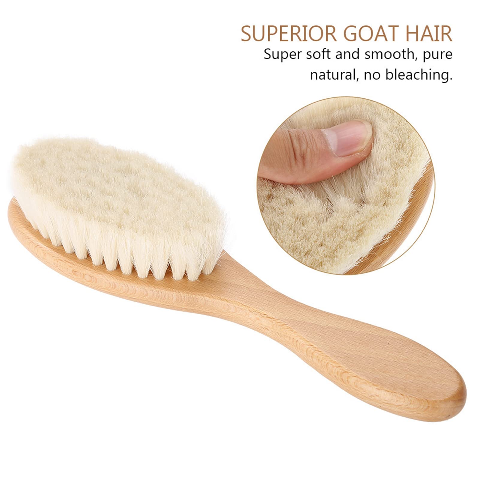 ANKROYU Soft Goat Hair Brush - Natural Wooden Handle Retro Oil Head Brush for Hairdressing, Beard Grooming & Cleaning | Perfect for Barbershops, Home Hair Care & Beard Maintenance