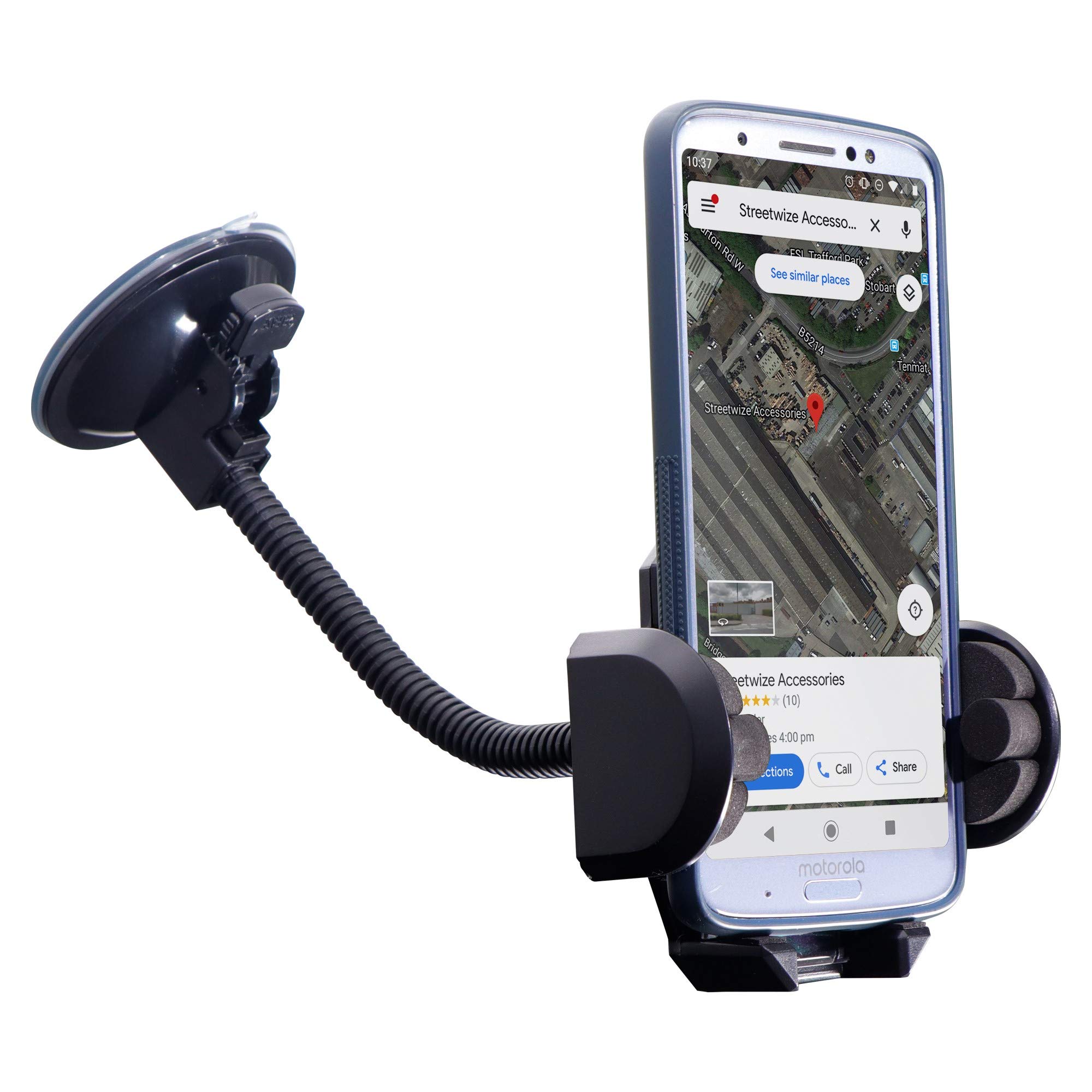 Streetwize Suction Mount Gadget Holder - Secure Smartphone, Sat Nav, PDA & MP3 Player Car Mount with Picture Frame (SWGH) - Perfect for Road Trips, Commuting & Hands-Free Driving