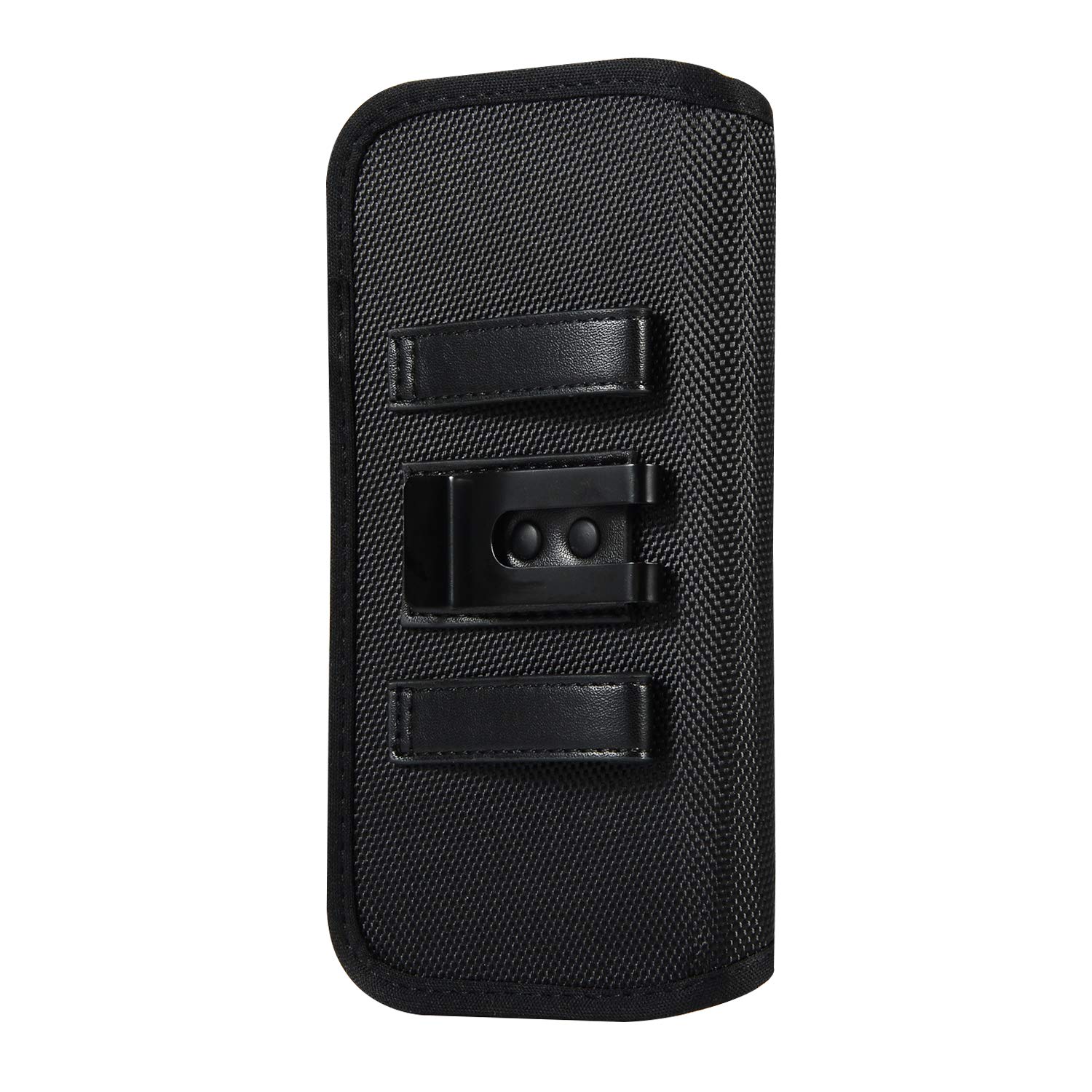 Durable Nylon PU Leather Card Holder with Metal Belt Clip - Universal Phone Holster Pouch for iPhone 16/15/14/13/12/11 Pro Max, Google Pixel 9 Pro XL/8 Pro/7 Pro, OnePlus 13/12 & Moto G Play 2023/G Stylus 5G | Perfect for Outdoor Activities, Gym Workouts & Daily Commute