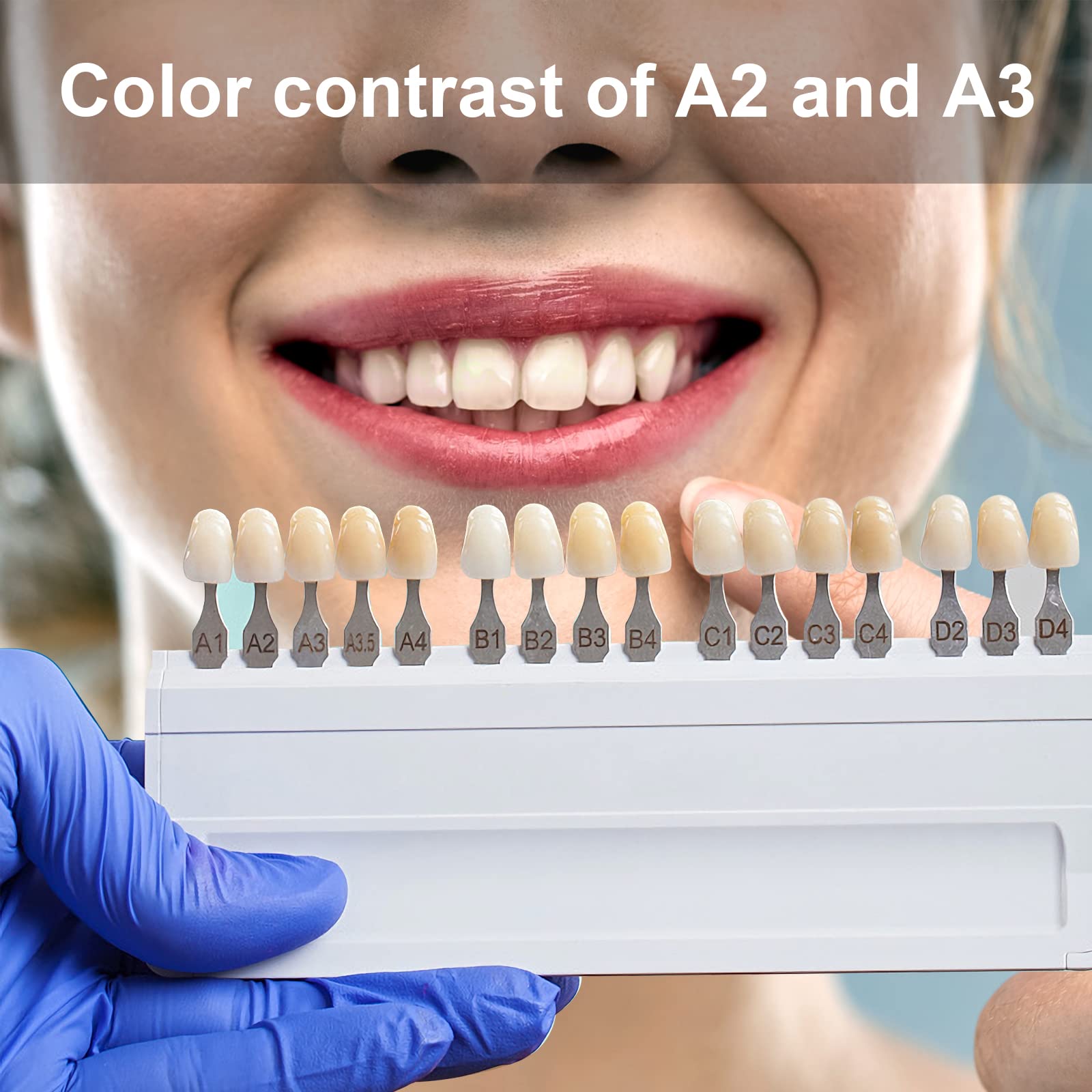 112 Pcs A2 T8 Shade Dental Acrylic Resin Teeth for Dentures - Synthetic Polymer Replacement Teeth for Halloween Costumes, Horror Props & DIY Crafts (4 Sets of 28pcs) - Perfect for Cosplay, Dental Practice & Special Effects Makeup