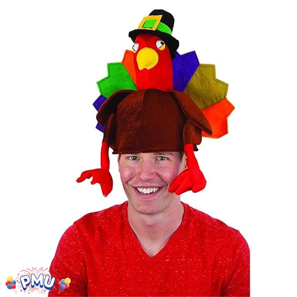 Turkey Hat for Men - Fun Thanksgiving Costume Accessory for Parties & Festive Gatherings