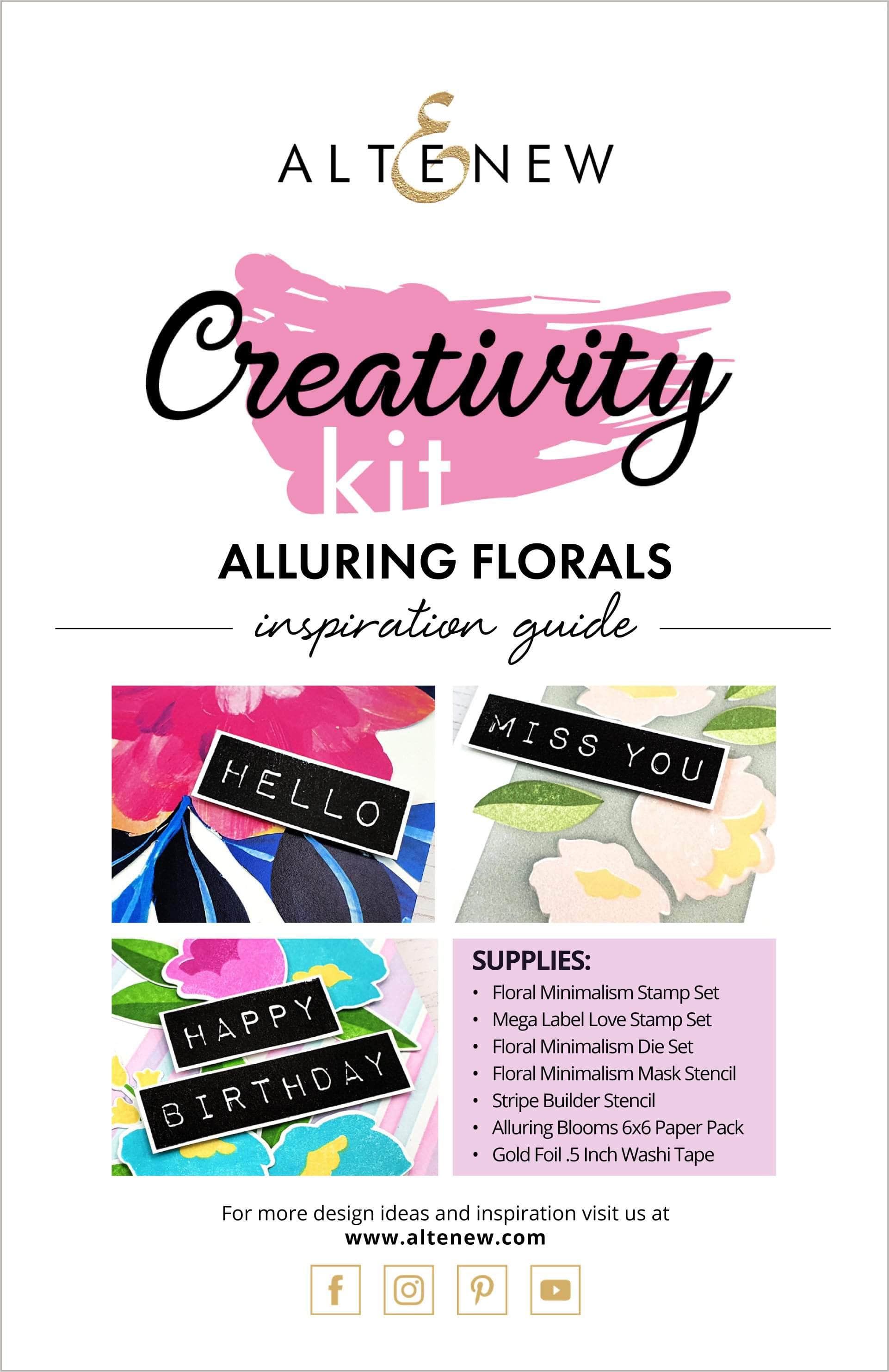 Floral Cardmaking Kit with Creativity Guide - DIY Scrapbooking, Greeting Cards & Handmade Gift Ideas for Craft Lovers