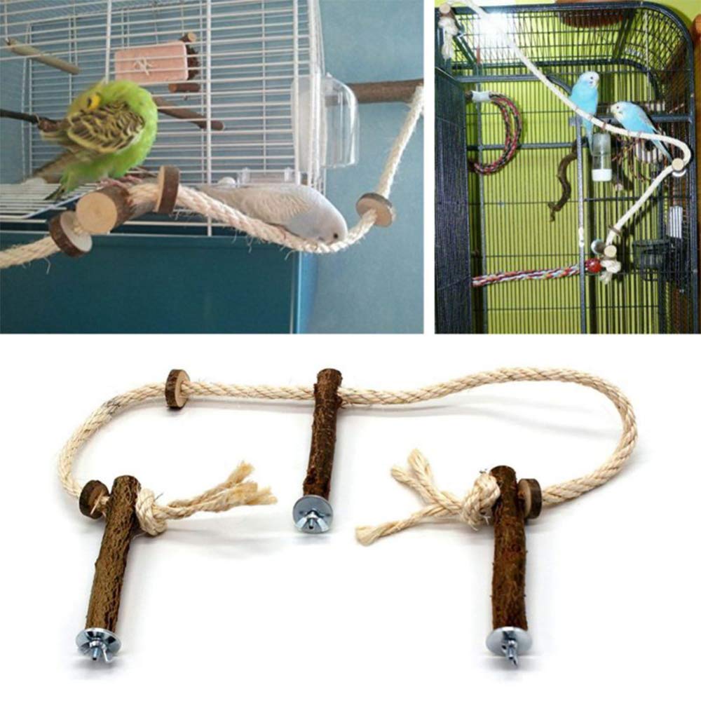EastVita Bird Stand Frame Cage Ladder - Climbing Hammock Toy for Parrots & Cockatiels - Safe & Fun Playtime Accessory for Small Birds - Perfect for Cages, Play Gyms & Interactive Training