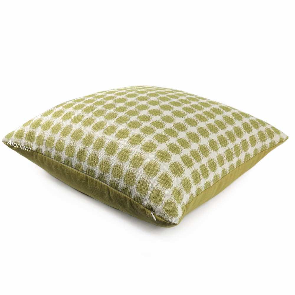 Setro Lemongrass Green Dots on Cream Pillow Cover - Decorative Throw Pillow Case for Sofa, Bed, Couch - Home Decor Accent for Living Room, Bedroom