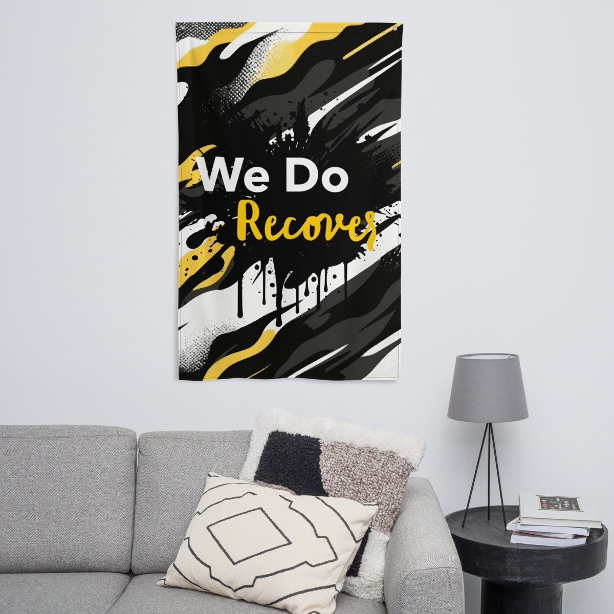 We Do Recover - Inspirational Recovery Flag for Addiction & Mental Health Awareness - Perfect for AA Meetings, Sober Living Homes & Support Groups