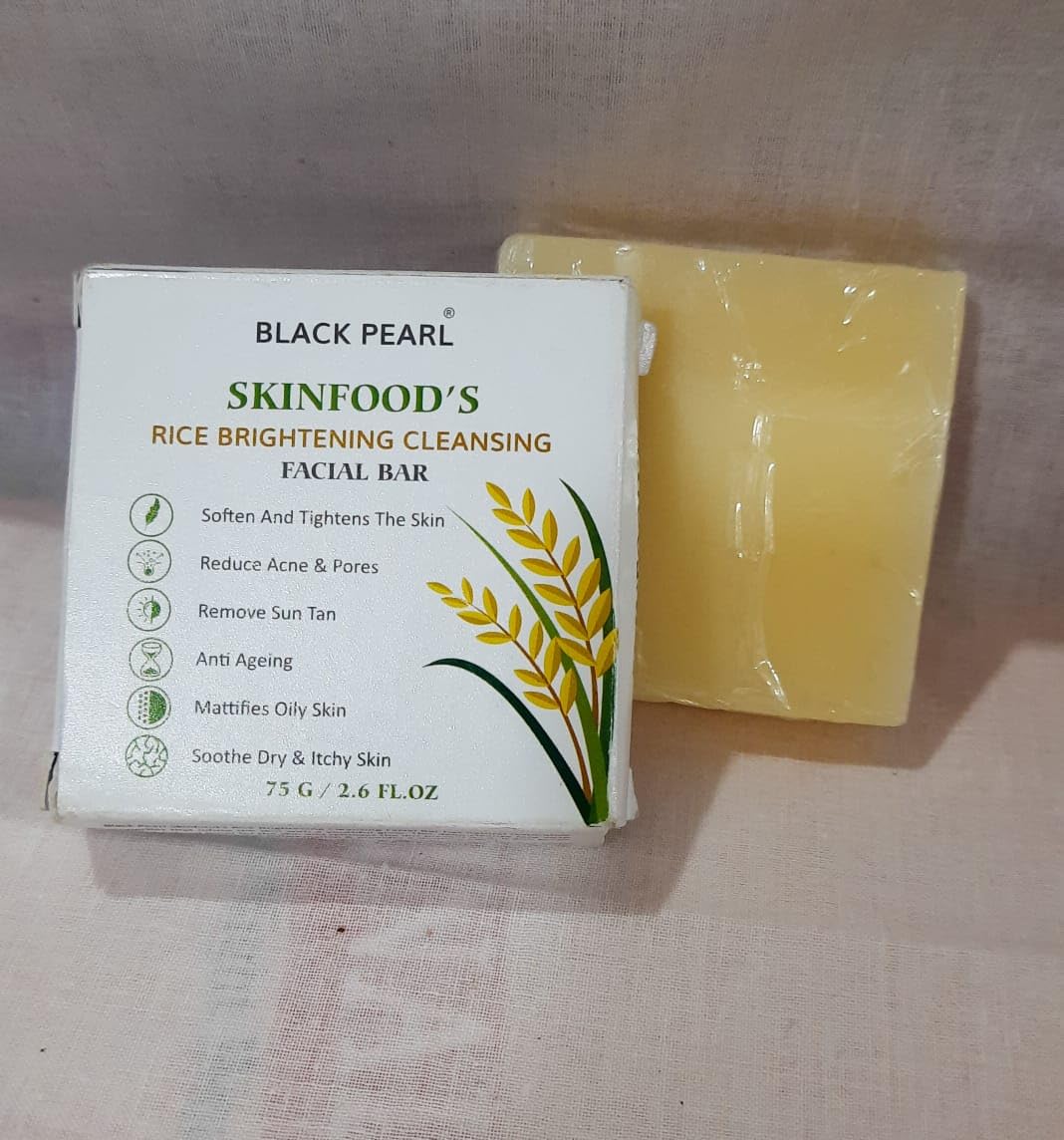 Rice Water Soap for Glowing Skin - Natural Cleansing Bar with Rice Water Extract for Brightening & Hydration - Perfect for Daily Face & Body Wash
