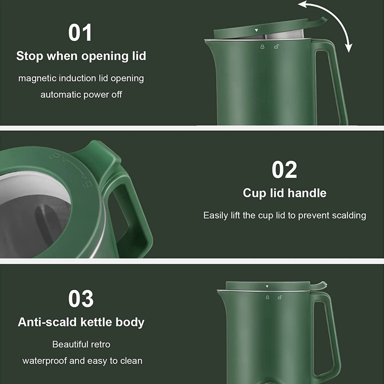 Vegan Soy Milk Maker 350ml - Stainless Steel Automatic Nut Milk Machine for Almond, Oat, Rice & Soy Milk - Kitchen Blender for Smoothies, Juices & Porridge with Self-Cleaning Function - Perfect for Healthy Breakfast & Plant-Based Diets
